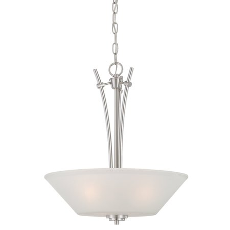 THOMAS Pittman 18'' Wide 3Light Pendant, Brushed Nickel 190061217